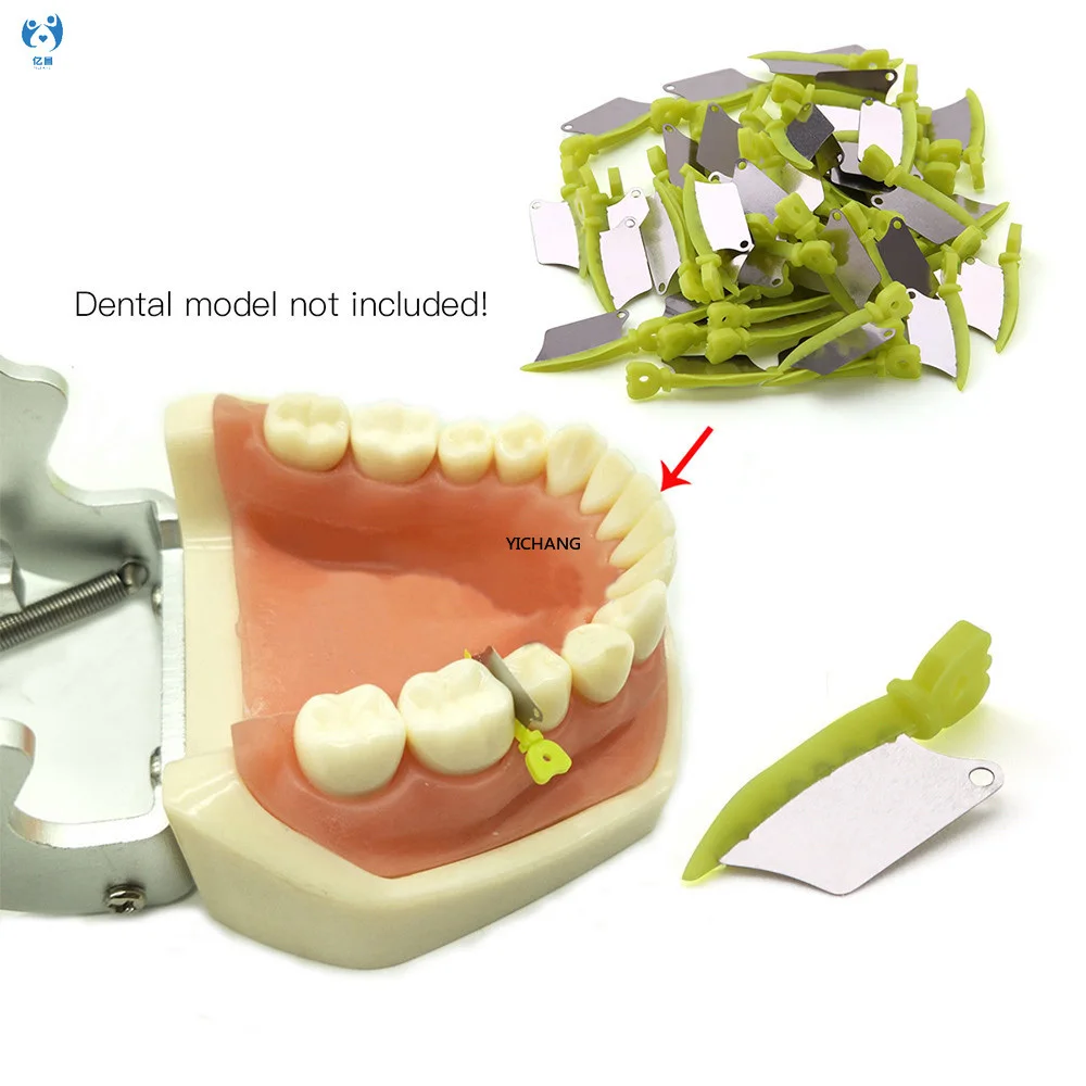 50 Pcs Plastic Wedge Knife with Protection Dental Steel Matrix Dental Wedge Guard with Metal Dental Materials Tool
50 Pcs Plastic Wedge Knife with Protection Dental Steel Matrix Dental Wedge Guard with Metal Dental Materials Tool