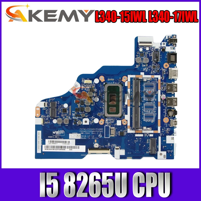 NM-C091 For Lenovo L340-15IWL L340-17IWL Motherboard with CPU I5 8265U 0G FRU 5B20S41687 DDR4 100% Fully Tested
NM-C091 For Lenovo L340-15IWL L340-17IWL Motherboard with CPU I5 8265U 0G FRU 5B20S41687 DDR4 100% Fully Tested