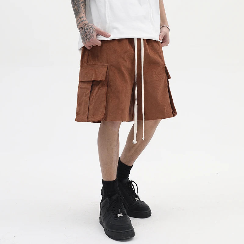 High Street Retro Big Pockets Corduroy Cargo Shorts Male and Female Drawstring Wide Leg Solid Oversized Knee Length Pants
High Street Retro Big Pockets Corduroy Cargo Shorts Male and Female Drawstring Wide Leg Solid Oversized Knee Length Pants