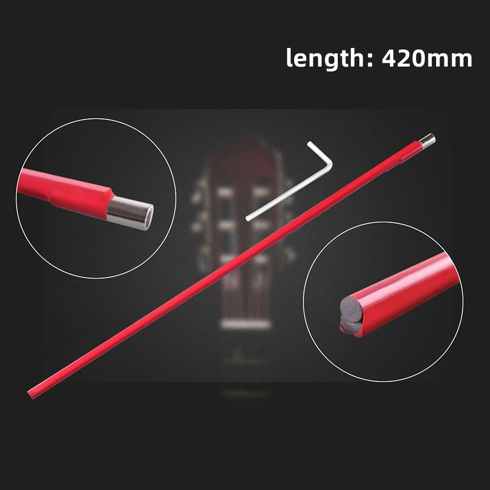 Guitar Truss Rod Dual Acting Two Way Adjustable Lever Red 420mm With Hex Wrench Two Course Rod Type Acts In Both Directions
Guitar Truss Rod Dual Acting Two Way Adjustable Lever Red 420mm With Hex Wrench Two Course Rod Type Acts In Both Directions