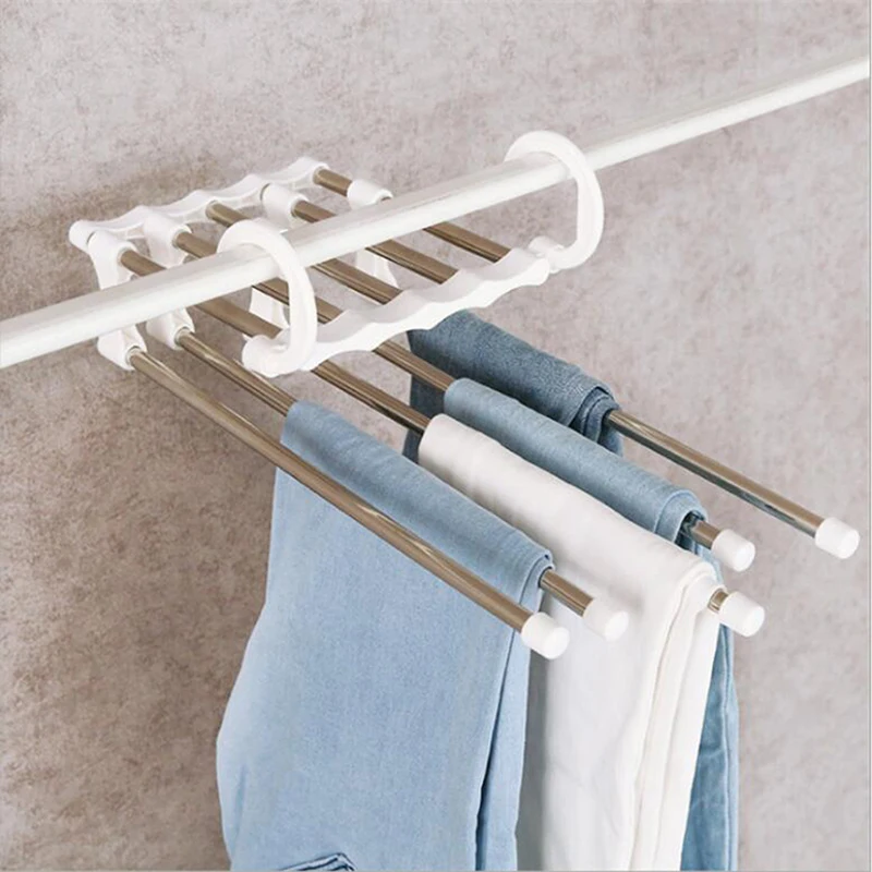 5 In 1 Pant Rack Shelves Stainless Steel Clothes Hangers Multi-functional Wardrobe Hot Sale Magic Hanger Trousers Hanger
5 In 1 Pant Rack Shelves Stainless Steel Clothes Hangers Multi-functional Wardrobe Hot Sale Magic Hanger Trousers Hanger