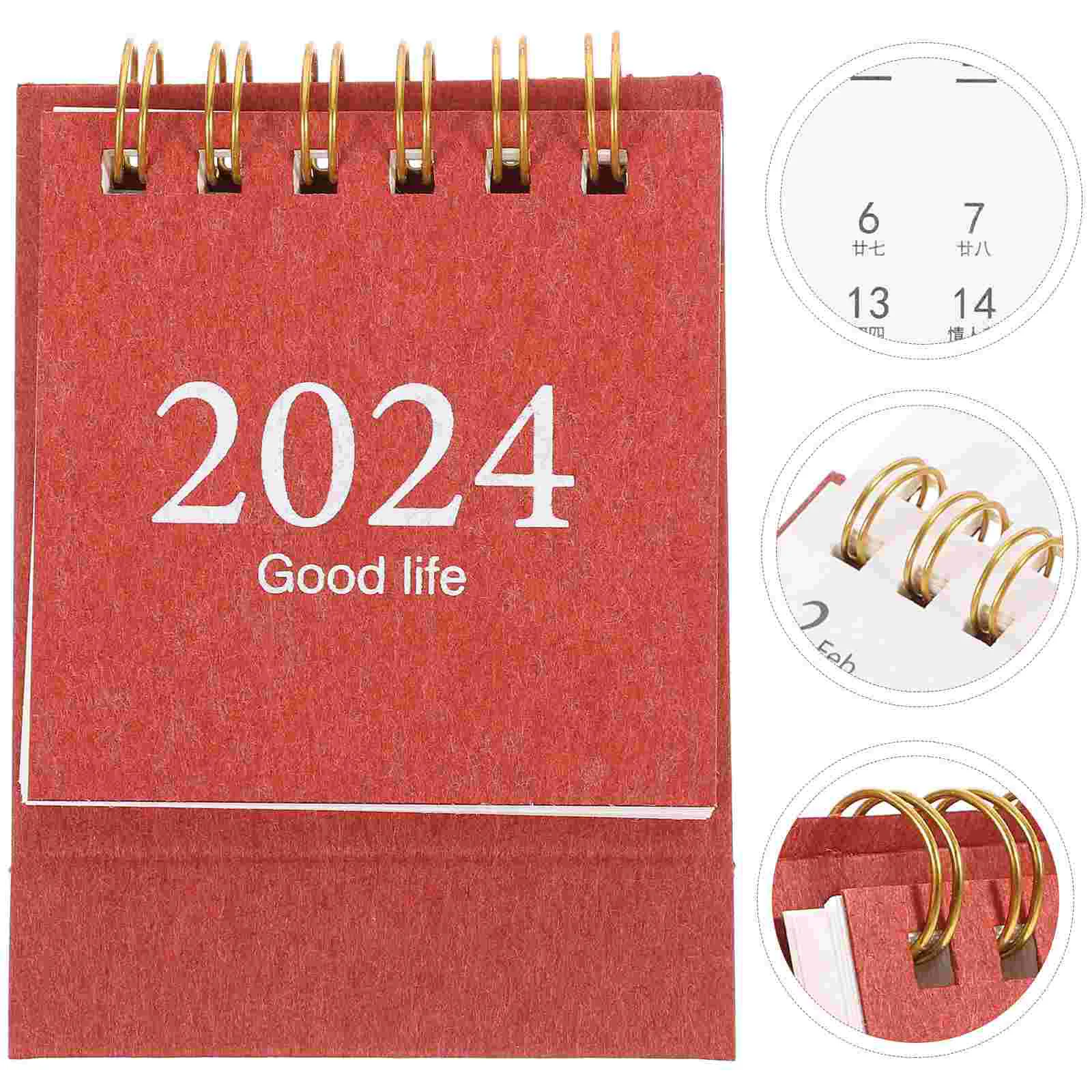 Ornaments Household Freestanding Calendar 2024 Desktop Mini Two-coil Design Monthly Home Simple Office
Ornaments Household Freestanding Calendar 2024 Desktop Mini Two-coil Design Monthly Home Simple Office