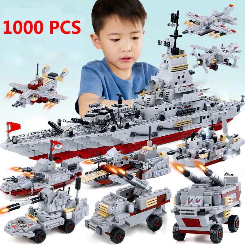 1000 pcs Military Warship Navy Aircraft Army Figures Building Blocks Army Warship Construction Bricks Educational Children Toys
1000 pcs Military Warship Navy Aircraft Army Figures Building Blocks Army Warship Construction Bricks Educational Children Toys
