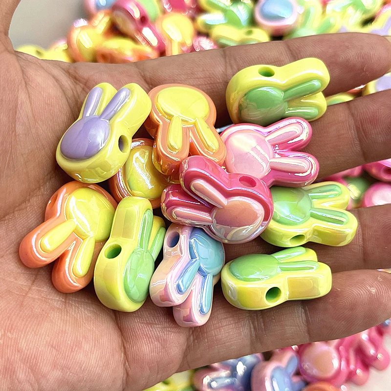 New 2PCS 17*22mm High Quality Plating UV Rabbit Acrylic Loose Spacer Beads for Jewelry Making DIY Bracelets Hair Accessorie
New 2PCS 17*22mm High Quality Plating UV Rabbit Acrylic Loose Spacer Beads for Jewelry Making DIY Bracelets Hair Accessorie