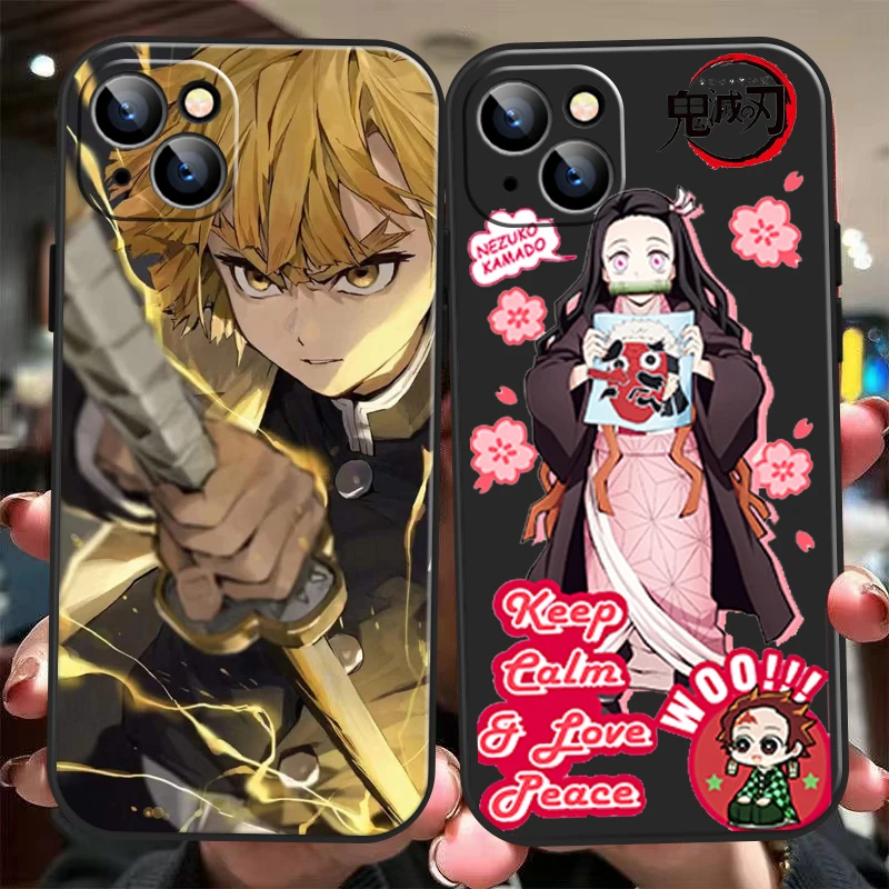 

Demon Slayer Kamado Tanjirou for Apple iPhone 13 12 Pro Max Mini 11 Pro X XR XS Max 6 6S 7 8 Plus Se2 Phone Case Liquid Silicon