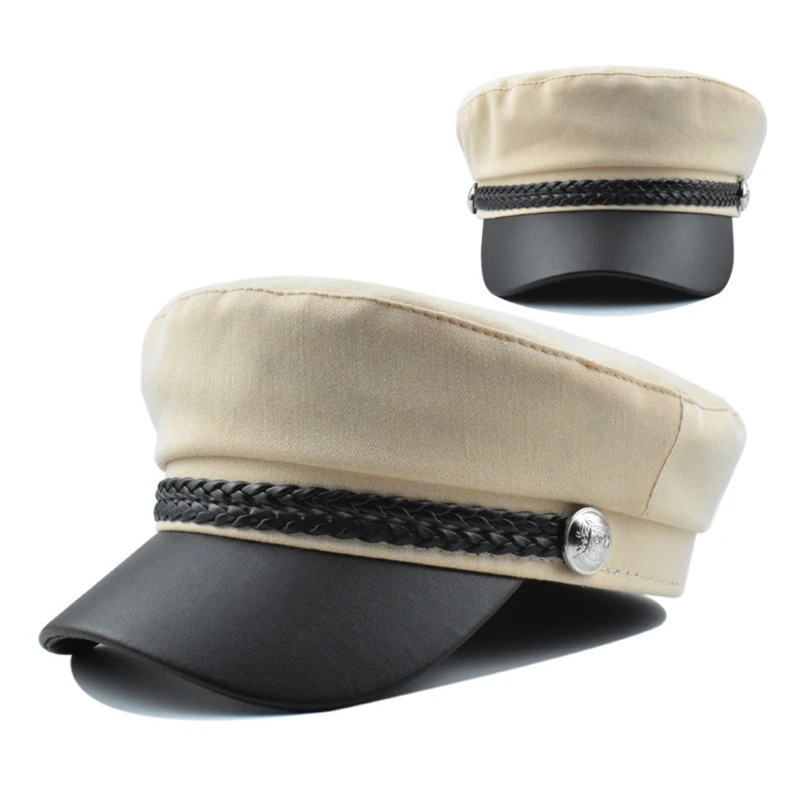 Кепка Женская в стиле милитари, повседневная шапка с плоским верхом, с кожаными полями, для студентов, путешествий, весна-осень
Кепка Женская в стиле милитари, повседневная шапка с плоским верхом, с кожаными полями, для студентов, путешествий, весна-осень