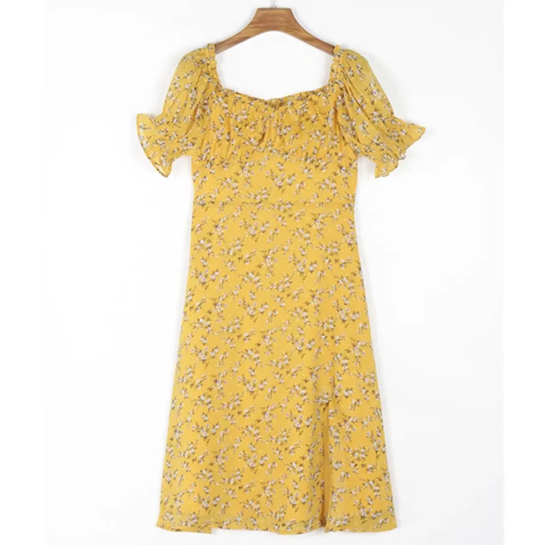 Withered 2023 Summer Dress Women French Vintage Fashion Elegant Yellow Floral Print Chiffon Jacquard Weave Sexy Dress
Withered 2023 Summer Dress Women French Vintage Fashion Elegant Yellow Floral Print Chiffon Jacquard Weave Sexy Dress
