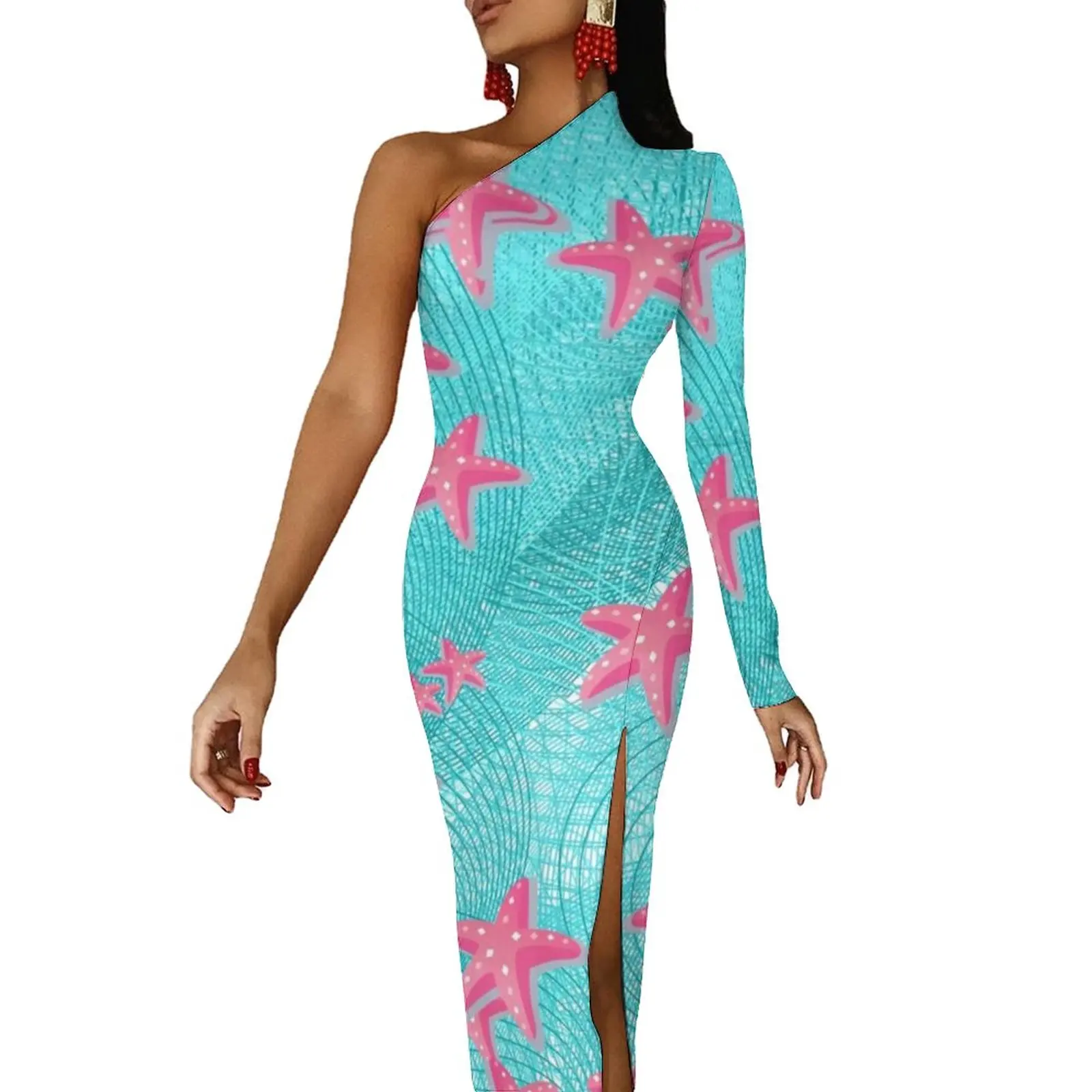 Cute Animal Print Bodycon Dress Female Pink Starfish Sexy Maxi Dress Long Sleeve Party Custom Dresses Birthday Present
Cute Animal Print Bodycon Dress Female Pink Starfish Sexy Maxi Dress Long Sleeve Party Custom Dresses Birthday Present
