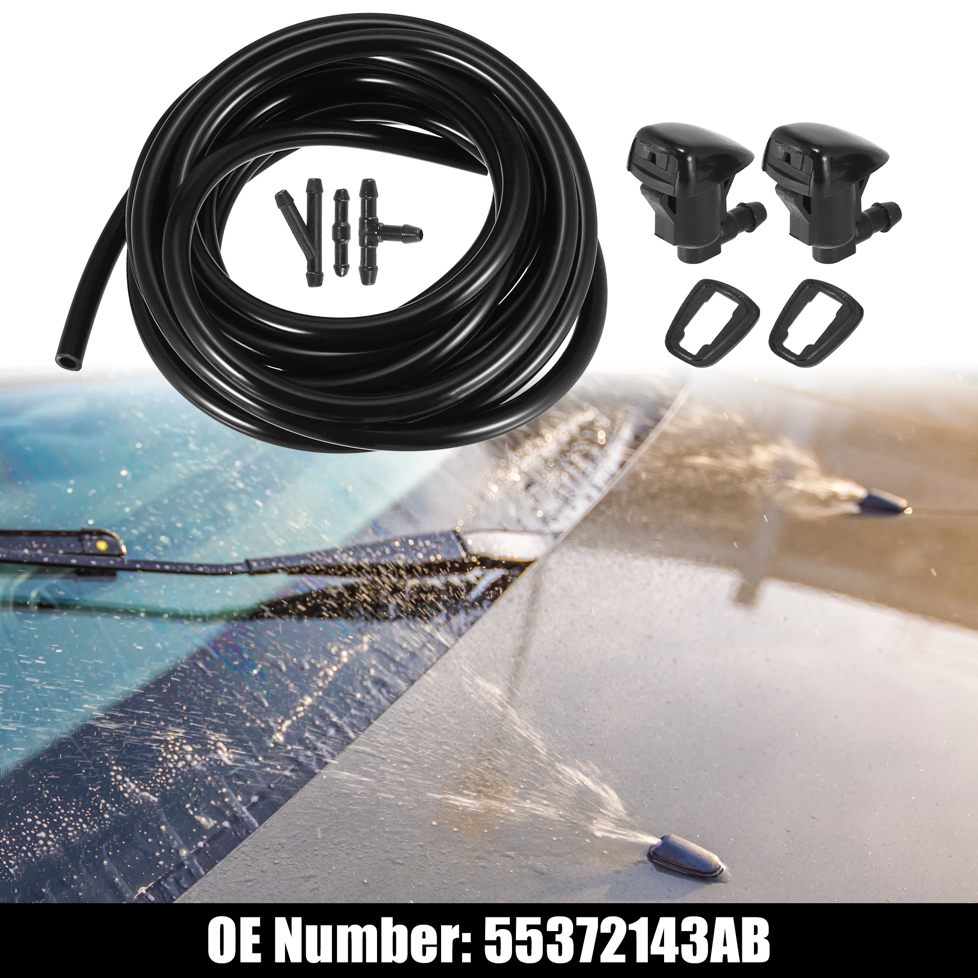 X Autohaux Front Windshield Wiper Nozzles Kit for Chevy Malibu with Gaskets 3 Pcs Hose Connectors 3 Meter Fluid Hose
X Autohaux Front Windshield Wiper Nozzles Kit for Chevy Malibu with Gaskets 3 Pcs Hose Connectors 3 Meter Fluid Hose