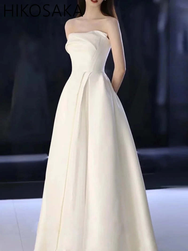 New sweet Satin strapless Wedding dress girl women princess prom banquet party ball performance gown lady free shipping 2023 New
New sweet Satin strapless Wedding dress girl women princess prom banquet party ball performance gown lady free shipping 2023 New