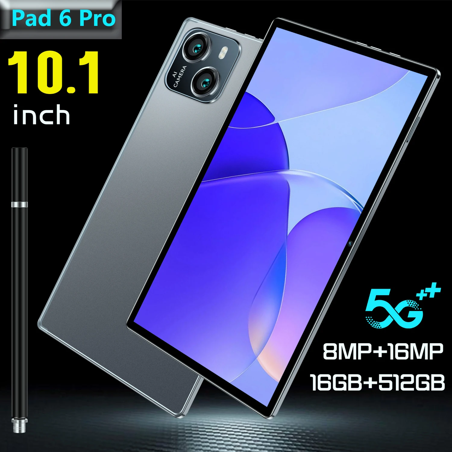 Global Tablet PC Pad 6 Pro Android Pad Tablets 5G 10.1 Inch 16G + 512GB Tab Dual Card Wifi Bluetooth Tablet Kids for Study Work
Global Tablet PC Pad 6 Pro Android Pad Tablets 5G 10.1 Inch 16G + 512GB Tab Dual Card Wifi Bluetooth Tablet Kids for Study Work