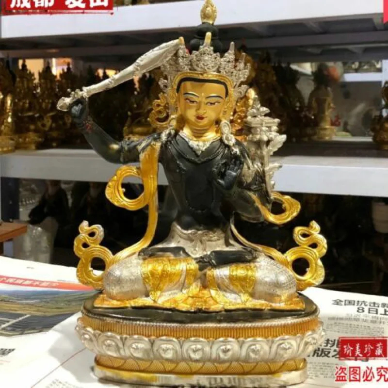 12" 30cm bronze Buddhism solid take sword Bodhisattva Manjushri Buddha statues.
12" 30cm bronze Buddhism solid take sword Bodhisattva Manjushri Buddha statues.
