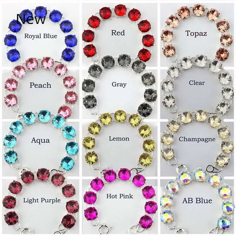 12 Colors Option Glass Crystal Button Dot Bracelets Bangles Women's Fashion Boutique Famous Jewelry Wholesale
12 Colors Option Glass Crystal Button Dot Bracelets Bangles Women's Fashion Boutique Famous Jewelry Wholesale