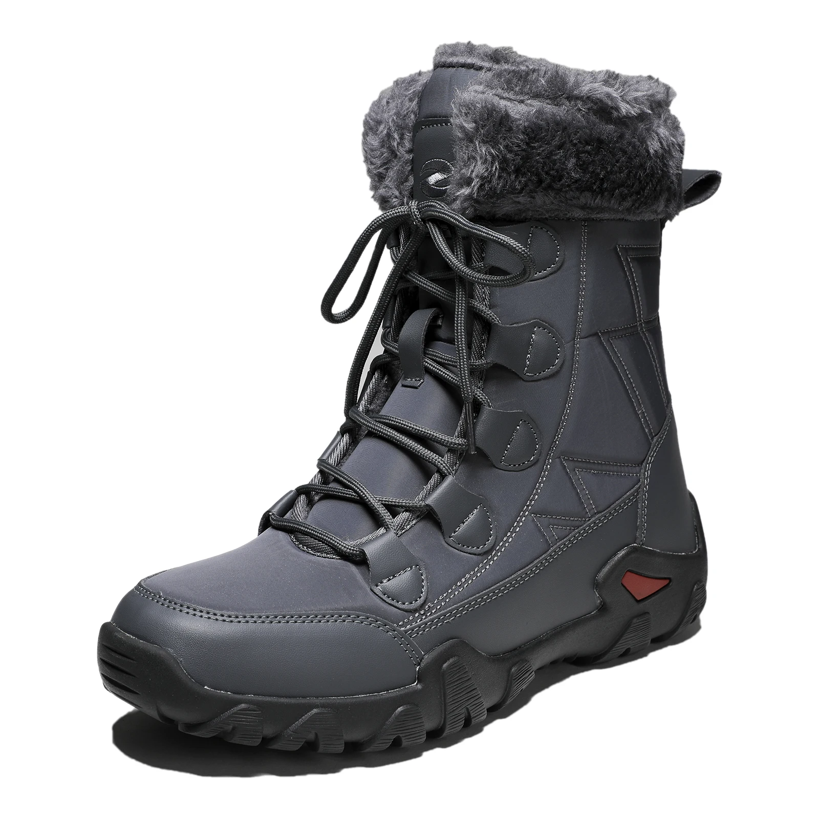 

OLOMLB winter Men's Outdoor High Top Lace-Up Snow Boots special forces combat boots keep warm comfortable hiking train sneaker