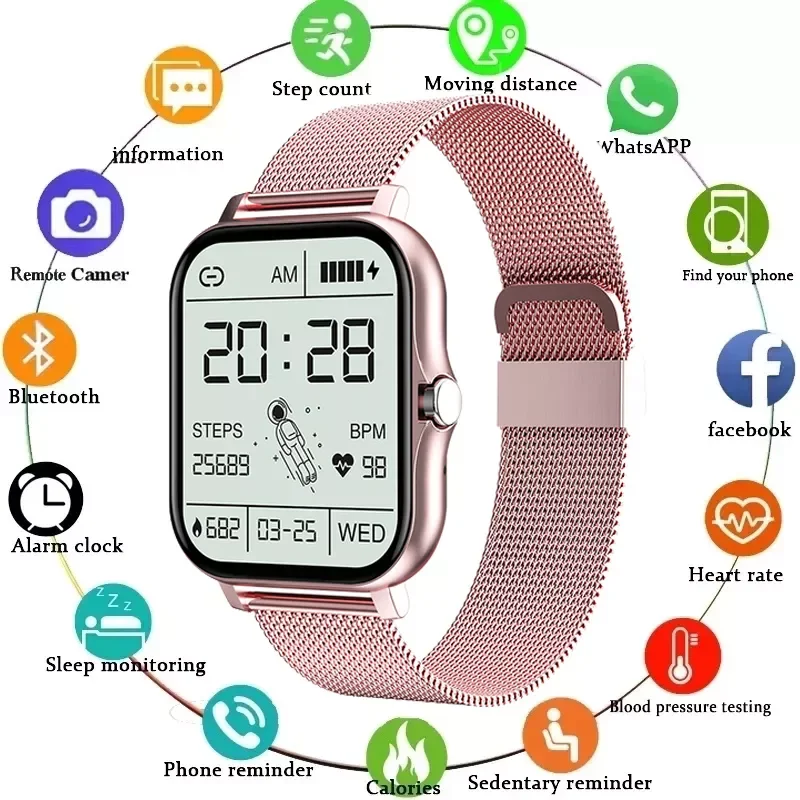 Smart Watch Women 2021 Android Fitness Tracker Waterproof Heart Rate Blood Pressure Sleep Bluetooth Call Smartwatch for Men
Smart Watch Women 2021 Android Fitness Tracker Waterproof Heart Rate Blood Pressure Sleep Bluetooth Call Smartwatch for Men