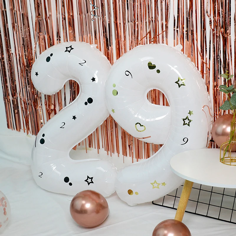 1pc 32inch Large Number Foil Balloons White Digital Globos DIY Wedding Supplies Sticker For Birthday Party Decor Baby Shower
1pc 32inch Large Number Foil Balloons White Digital Globos DIY Wedding Supplies Sticker For Birthday Party Decor Baby Shower