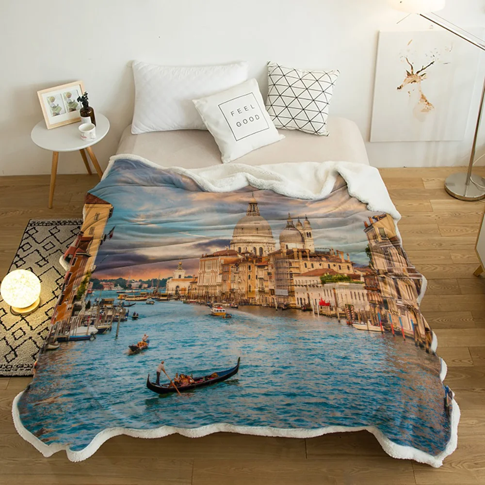 Artificial River Boat House Building Lamb Cashmere Fleece Blanket Home Bed Sofa Winter Sherpa Bedding Kids Thick Bedspread
Artificial River Boat House Building Lamb Cashmere Fleece Blanket Home Bed Sofa Winter Sherpa Bedding Kids Thick Bedspread