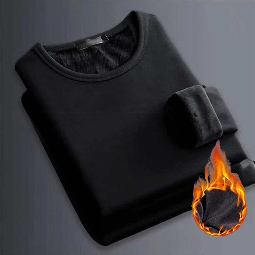 Winter Men Thermal Underwear Tops Fleece Thickened T-Shirt Slim Bottom Warm Clothes Thermo Pullovers Long Sleeve Base Tee
Winter Men Thermal Underwear Tops Fleece Thickened T-Shirt Slim Bottom Warm Clothes Thermo Pullovers Long Sleeve Base Tee
