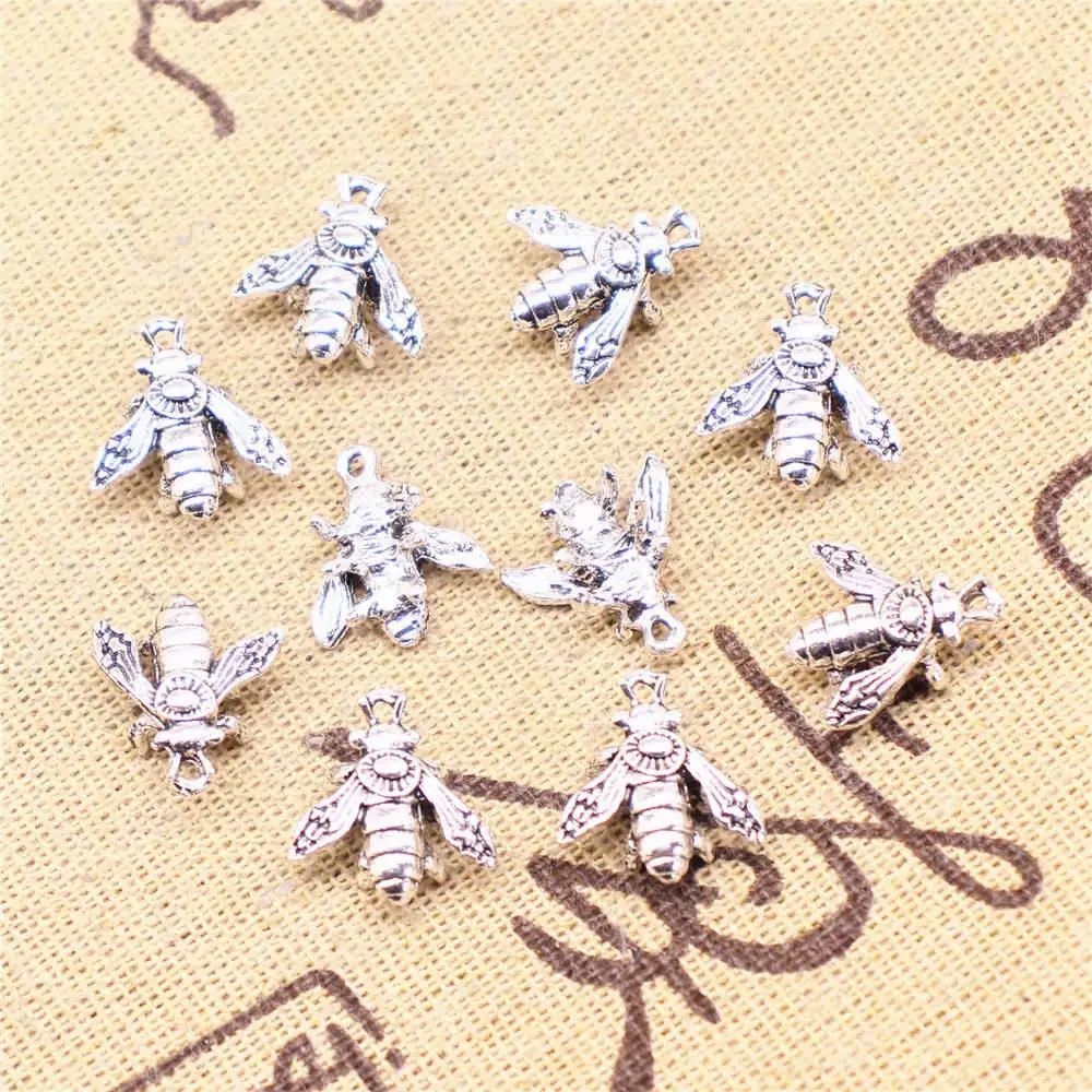 Bee Diy Charms Pendants And Necklaces For Crafts 14X15mm Antique Silver Color 10 Pieces
Bee Diy Charms Pendants And Necklaces For Crafts 14X15mm Antique Silver Color 10 Pieces