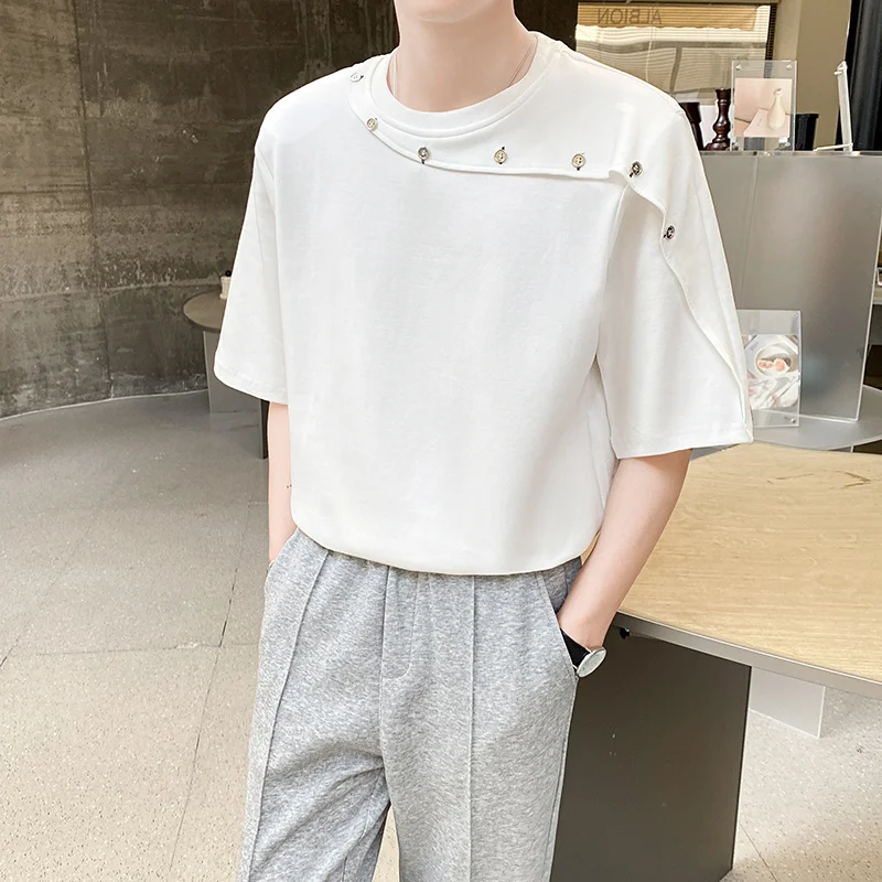 2023 Summer Short-sleeved T-shirt Men Fashion Black White Round-neck T Shirt Men Korean Loose Cotton Tshirt Mens Top M-3XL
2023 Summer Short-sleeved T-shirt Men Fashion Black White Round-neck T Shirt Men Korean Loose Cotton Tshirt Mens Top M-3XL