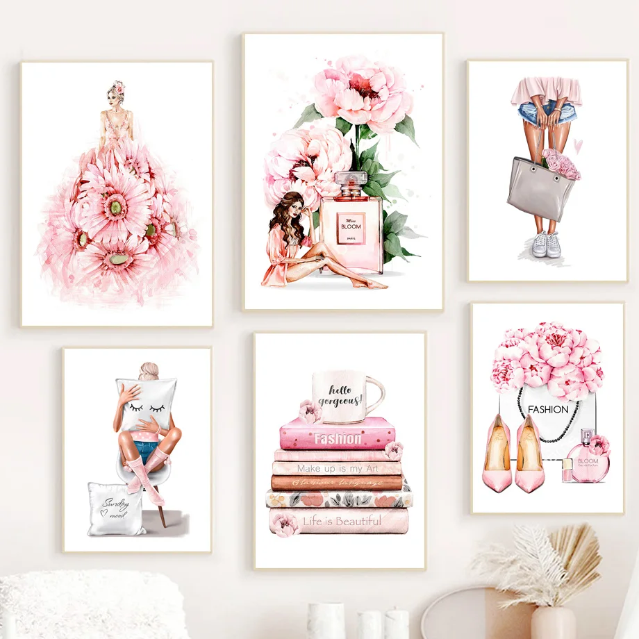 Fashion Paris Perfume Girl Handbag Heels Flower Art Canvas Painting Nordic Posters And Prints Wall Pictures Living Room Decor
Fashion Paris Perfume Girl Handbag Heels Flower Art Canvas Painting Nordic Posters And Prints Wall Pictures Living Room Decor