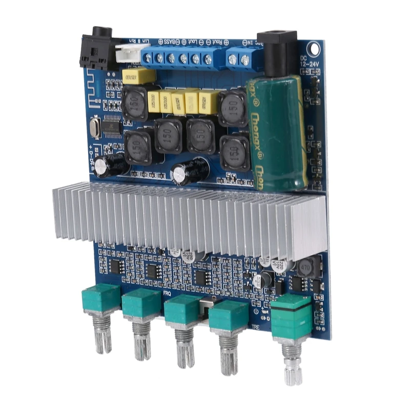 

TPA3116 Subwoofer Amplifier Board 2.1 Channel High Power Bluetooth 5.0 Audio Amplifiers DC12V-24V 2X50W+100W Amplifier