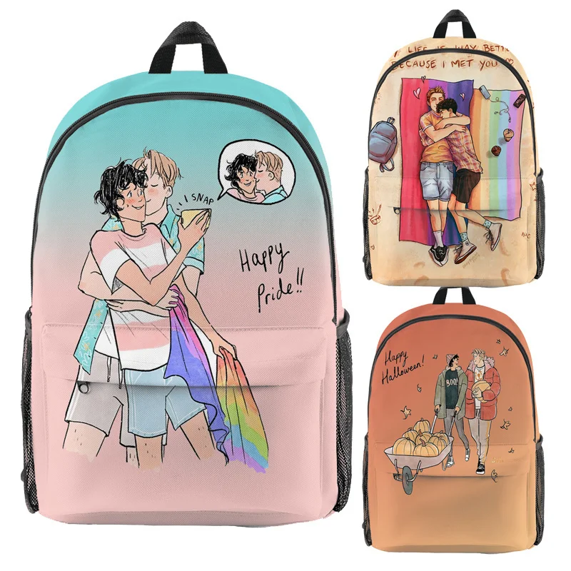 Heartstopper Nick and Charlie School Bags Teens Men Oxford Cloth Personality LGBT 3D Bag Pack 3D Cute Students Backpack
Heartstopper Nick and Charlie School Bags Teens Men Oxford Cloth Personality LGBT 3D Bag Pack 3D Cute Students Backpack