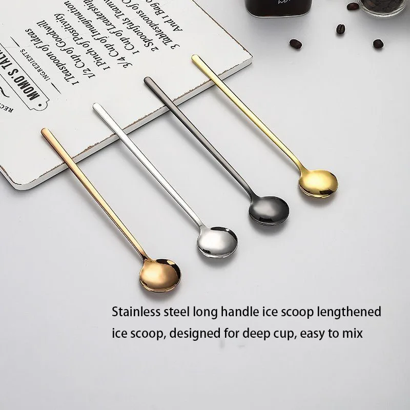 304 Stainless Steel Long Handled Coffee Spoon Ice Cream Dessert Tea Stirring For Picnic Kitchen Accessories Bar Tools
304 Stainless Steel Long Handled Coffee Spoon Ice Cream Dessert Tea Stirring For Picnic Kitchen Accessories Bar Tools