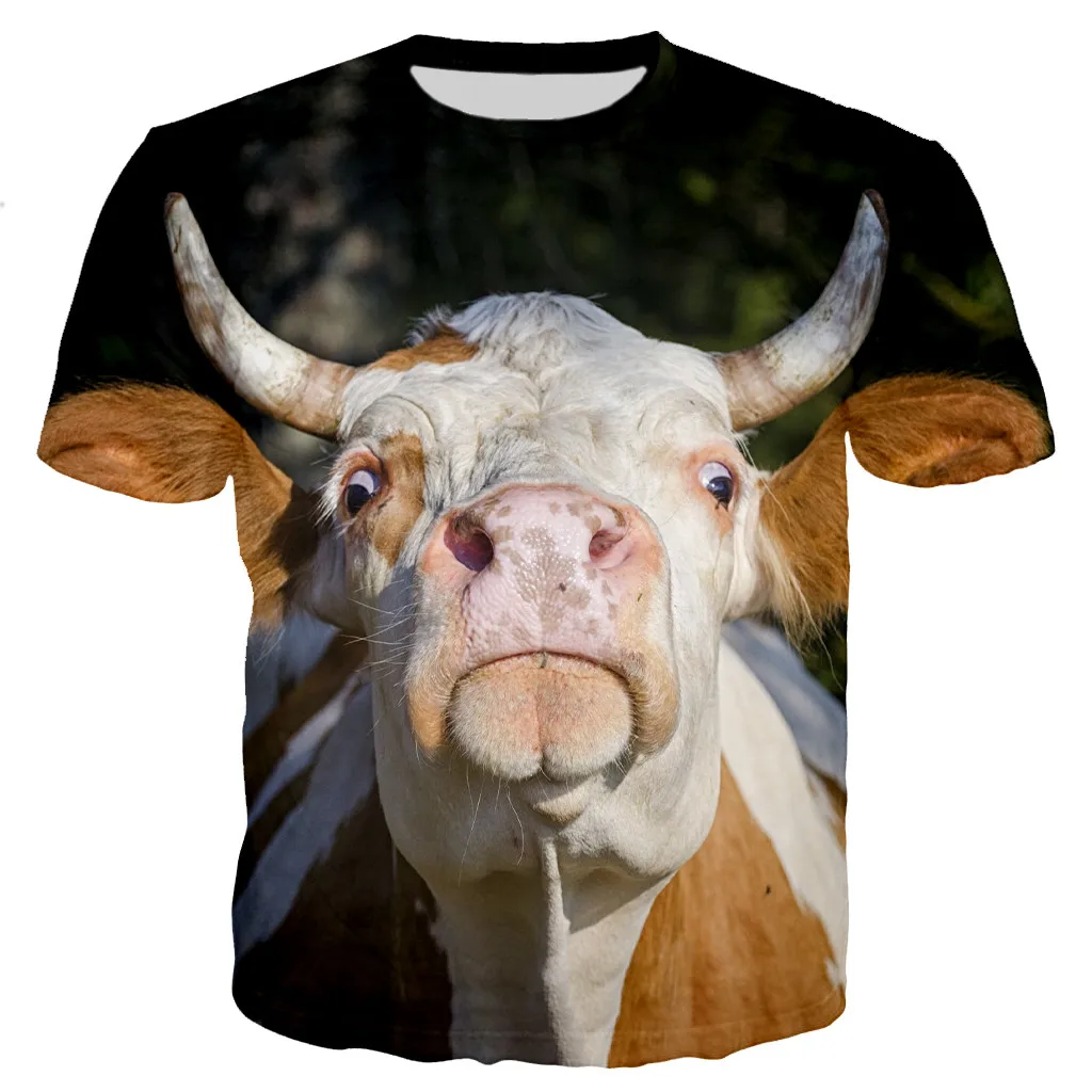 New Summer Men Ladies Cute Handsome Animal Funny Cow Pattern 3d Printed T-shirt Street Hip Hop Leisure Sports Breathable Lightwe
New Summer Men Ladies Cute Handsome Animal Funny Cow Pattern 3d Printed T-shirt Street Hip Hop Leisure Sports Breathable Lightwe