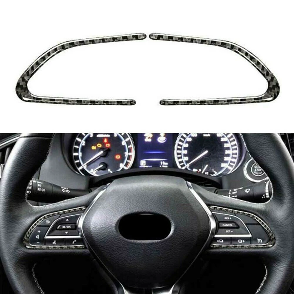Real Carbon Fiber Steering Wheel Button-Cover Trim For Infiniti Q50/Q60 2014-2021 Interior Decoration Accessories
Real Carbon Fiber Steering Wheel Button-Cover Trim For Infiniti Q50/Q60 2014-2021 Interior Decoration Accessories