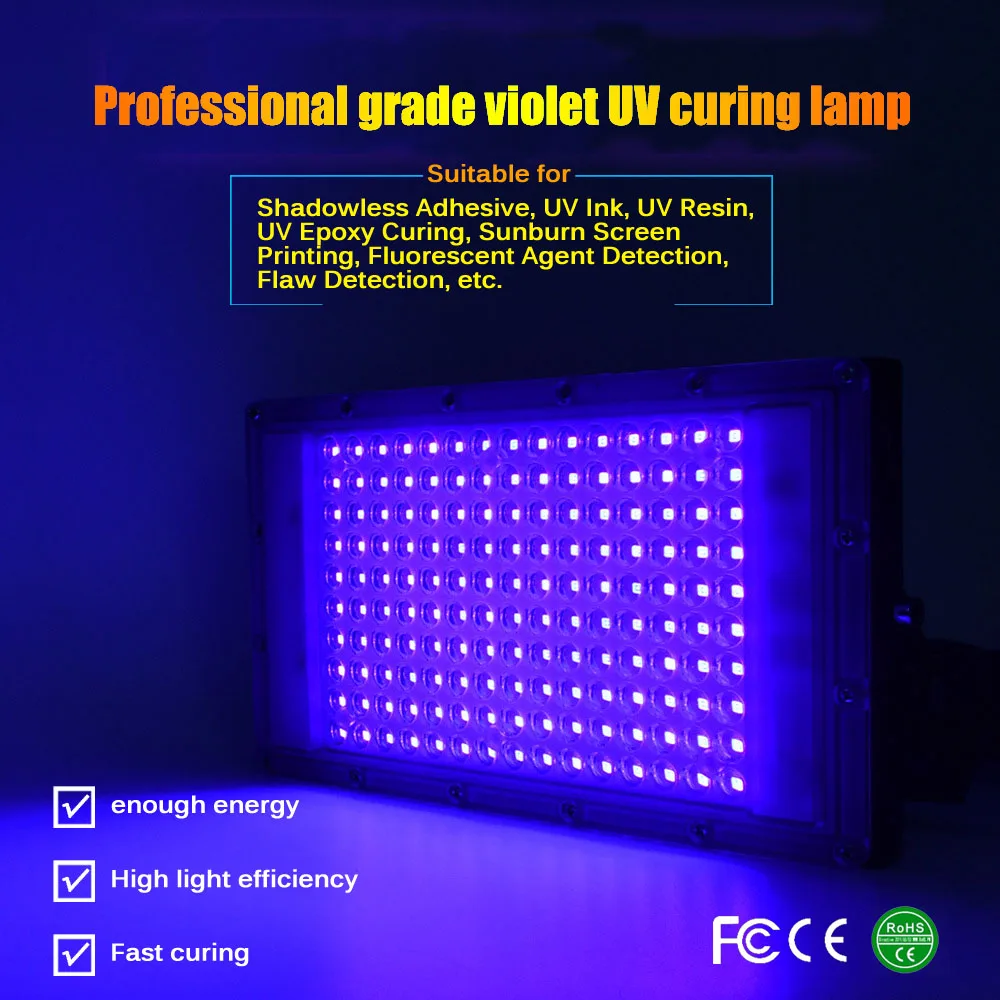 

NEARCAM 300W purple light 365nm UV curing lamp 395nm fluorescent detection lamp shadowless glue UV curing lamp green oil resin