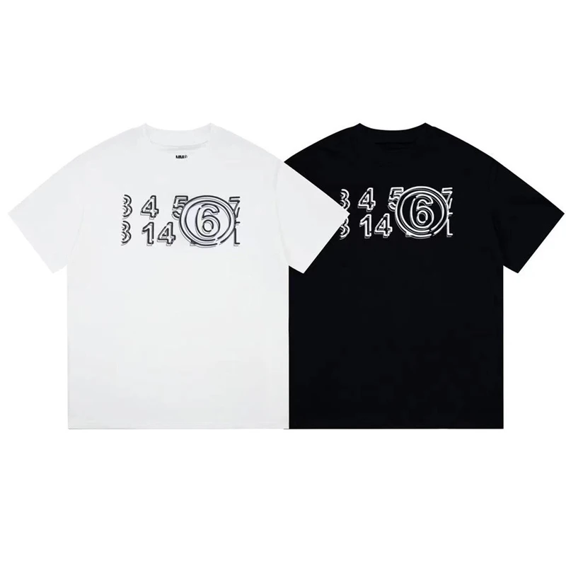Summer Mm6 Margiela American Simple Casual T-shirts Chest Digital Print Short Sleeve Loose Breathable Couple Cotton Tee
Summer Mm6 Margiela American Simple Casual T-shirts Chest Digital Print Short Sleeve Loose Breathable Couple Cotton Tee