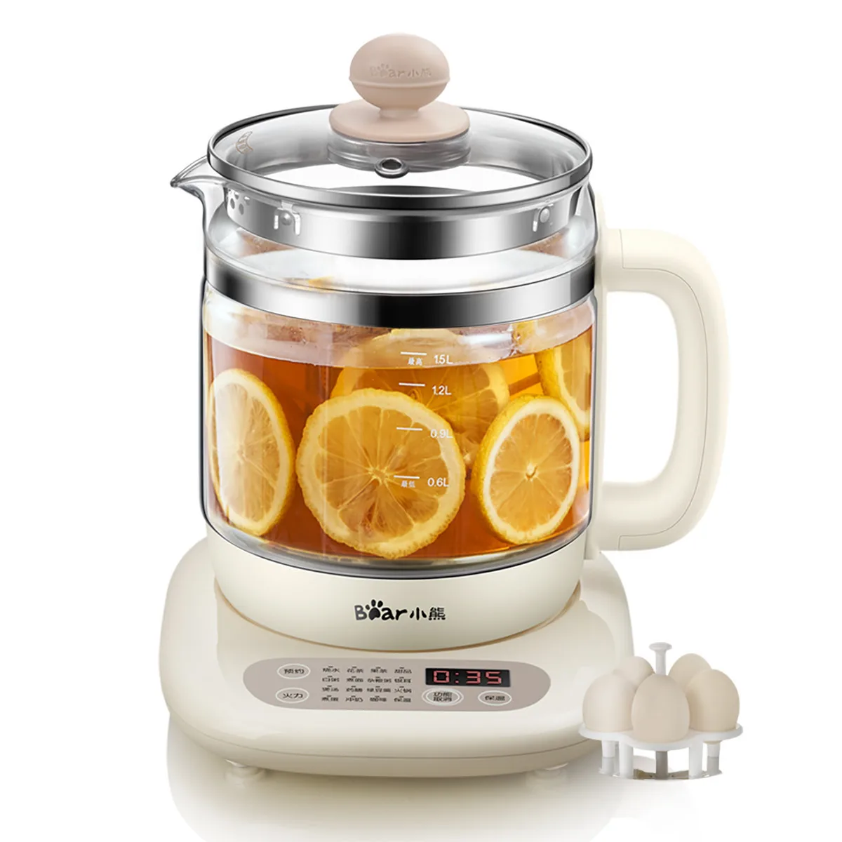 1.5L Smart Health Pot Household Multi-Function Boiling Water Scented Tea Decocting Heat Preservation Integrated Kettle YSH-C15K1
1.5L Smart Health Pot Household Multi-Function Boiling Water Scented Tea Decocting Heat Preservation Integrated Kettle YSH-C15K1