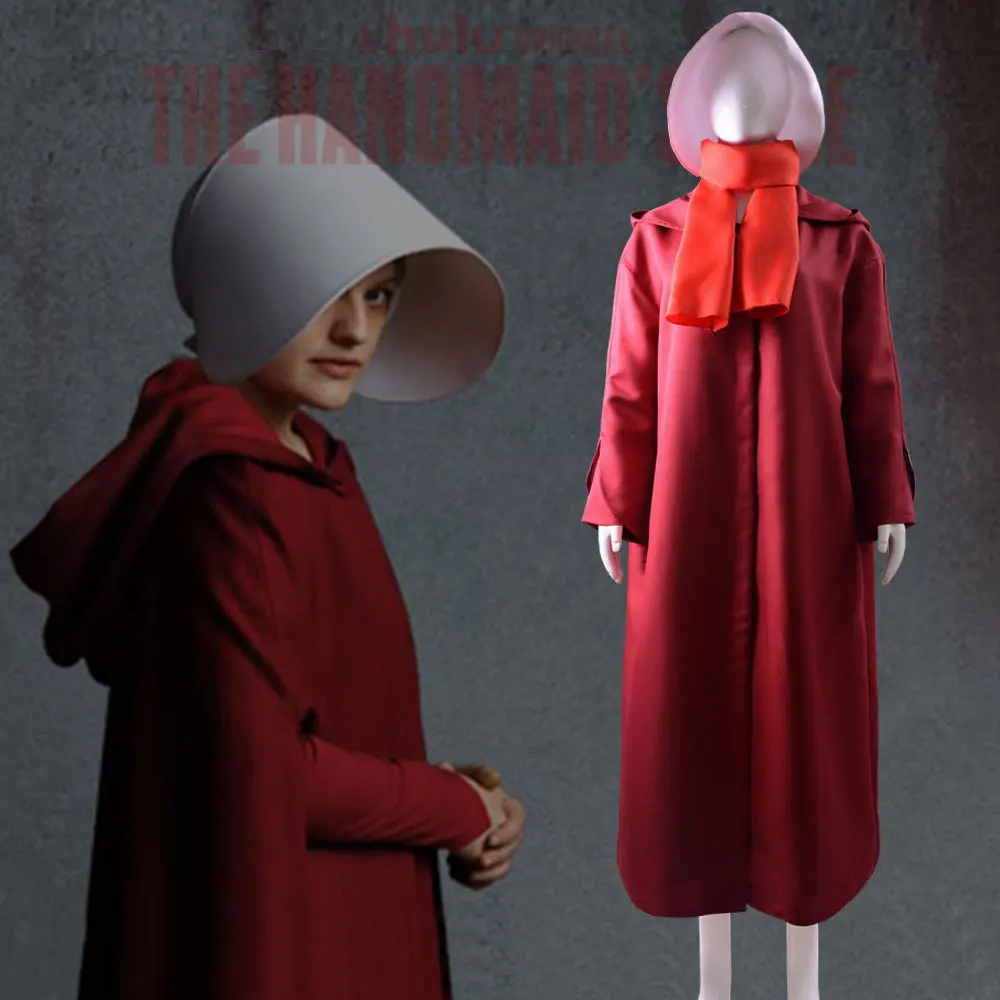 The Handmaid's Tale Cosplay Costume Offred Outfits Red Cloak Cape White Hat Halloween Costume
The Handmaid's Tale Cosplay Costume Offred Outfits Red Cloak Cape White Hat Halloween Costume