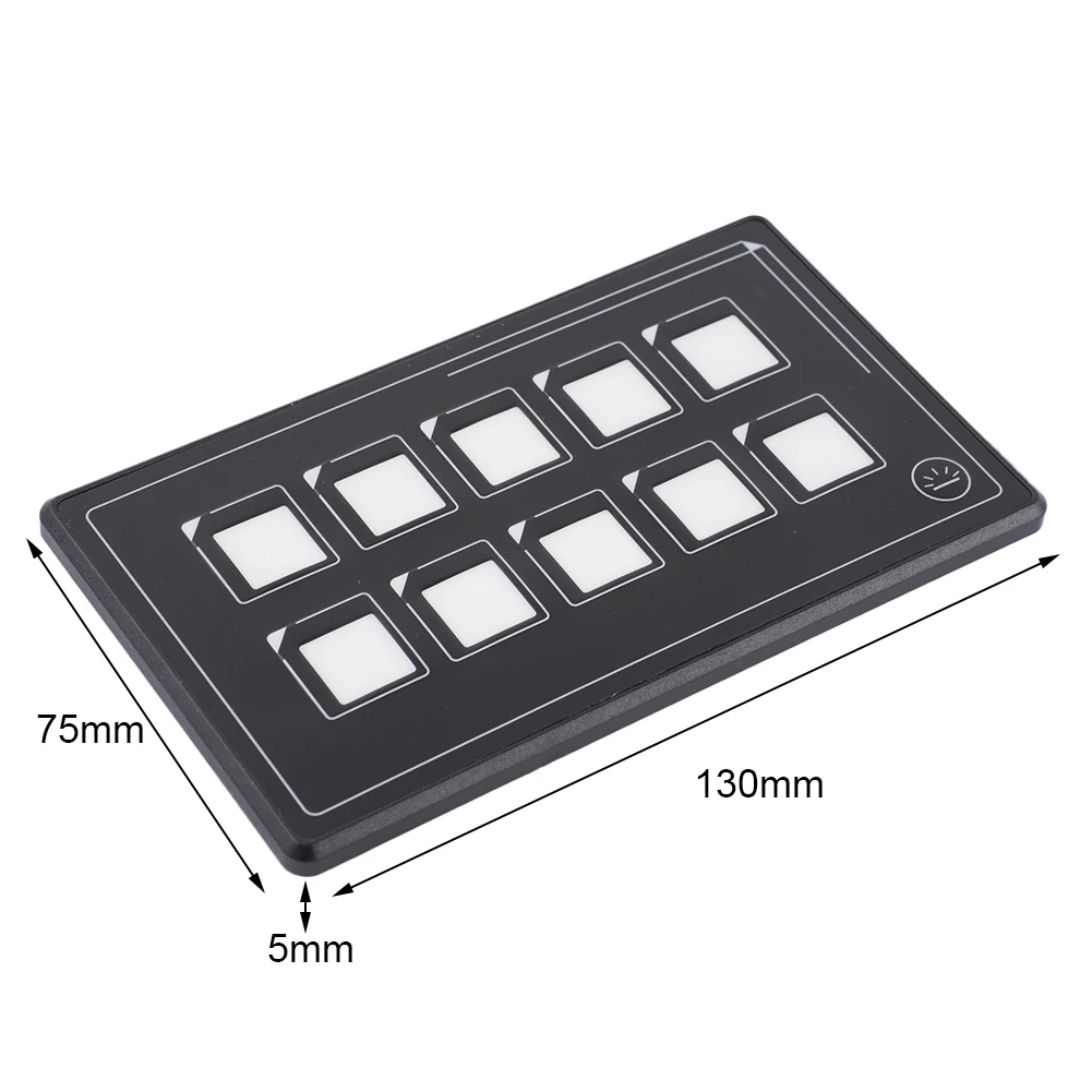 1PC 10-way Panel RV And Yacht Modification 10-Position Button Switch Panel Bluetooth APP Control Car Electronic Accessories
1PC 10-way Panel RV And Yacht Modification 10-Position Button Switch Panel Bluetooth APP Control Car Electronic Accessories