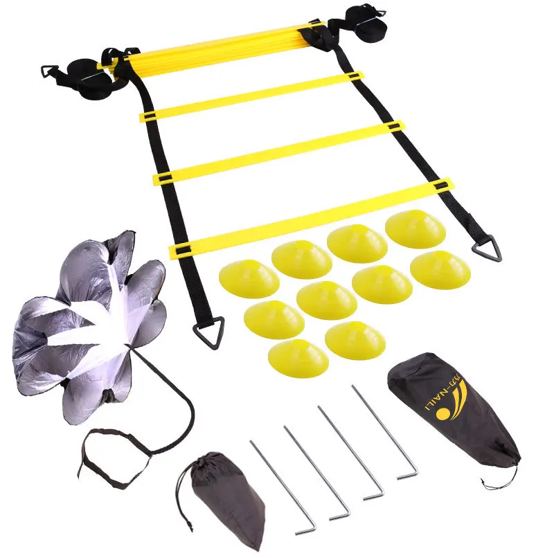 Football Adjustable Footwork Soccer Fitness Speed Rungs Agility Ladder Training Equipment Kit with Resistance Parachute Disc
Football Adjustable Footwork Soccer Fitness Speed Rungs Agility Ladder Training Equipment Kit with Resistance Parachute Disc