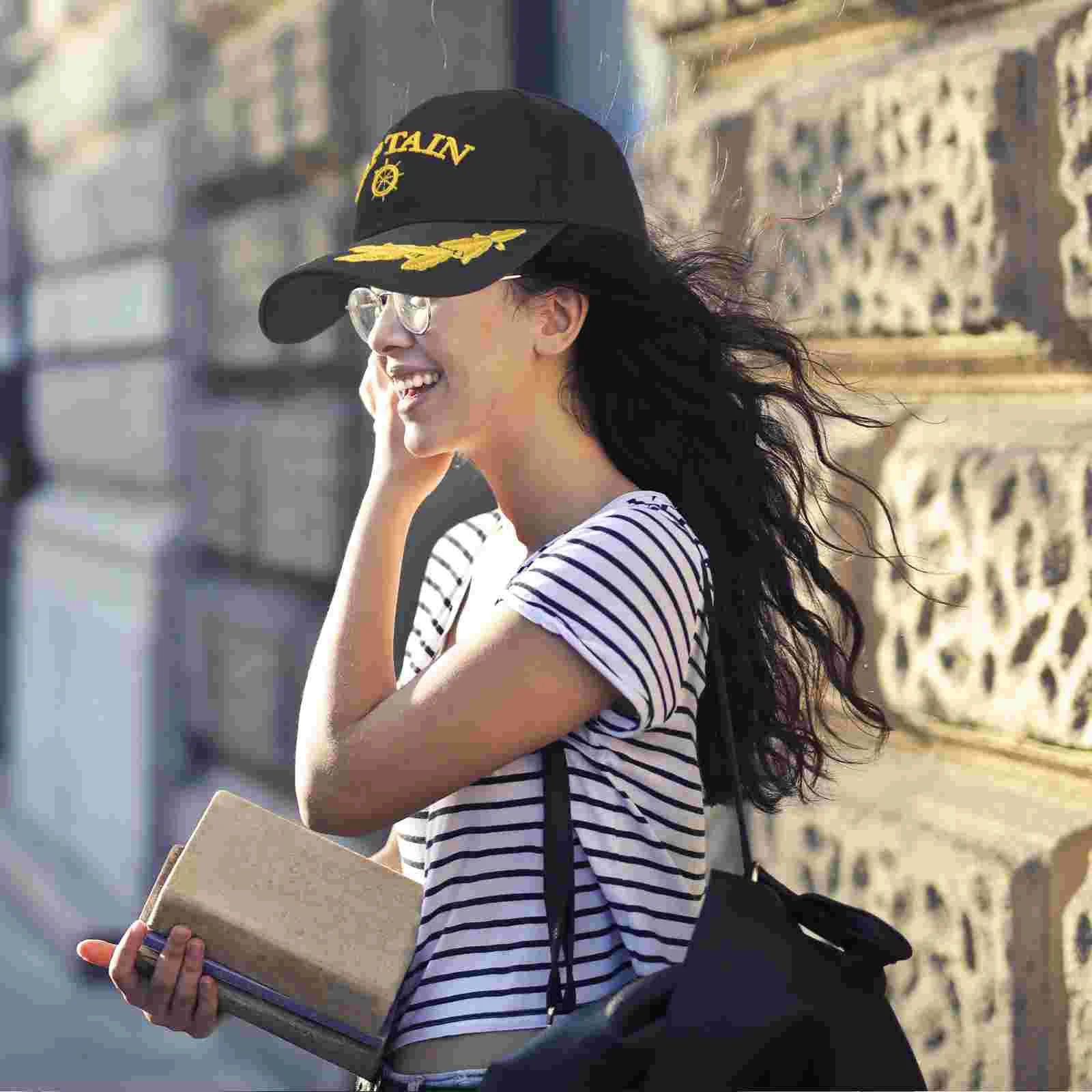 Captain Hat Baseball Men Women Mens Black Adjustable Sunhats Fashionable Sports Peaked
Captain Hat Baseball Men Women Mens Black Adjustable Sunhats Fashionable Sports Peaked