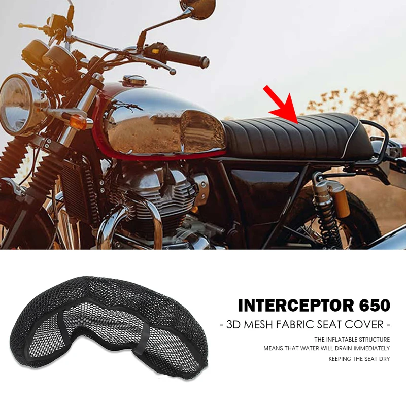 For Royal Enfield Interceptor 650 Int Int650 Motorcycle Accessories 3D Breathable Mesh Seat Cushion Cover Waterproof
For Royal Enfield Interceptor 650 Int Int650 Motorcycle Accessories 3D Breathable Mesh Seat Cushion Cover Waterproof