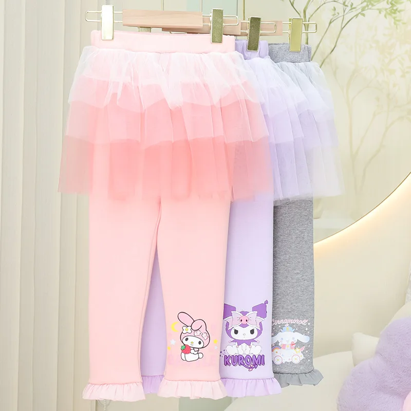 Милая мультяшная юбка-брюки Sanrio My Melody Kuromi, Классическая Детская бархатная стрейчевая юбка-брюки, подарки
Милая мультяшная юбка-брюки Sanrio My Melody Kuromi, Классическая Детская бархатная стрейчевая юбка-брюки, подарки