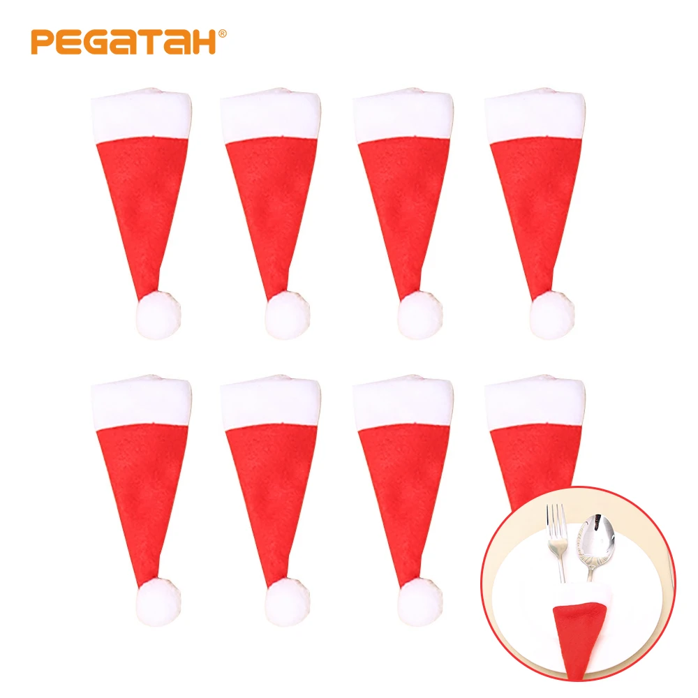10PC Tableware Fork Knife Cutlery Holder bag Christmas hat Christmas Dinner Table Decorations Home Accessories
10PC Tableware Fork Knife Cutlery Holder bag Christmas hat Christmas Dinner Table Decorations Home Accessories