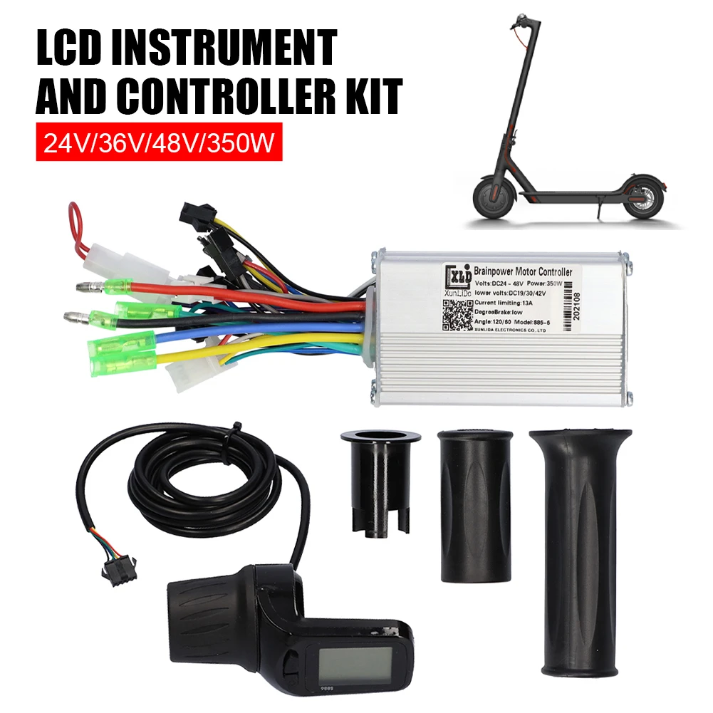 24V/36V/48V 350W Brushless Controller Kit with LCD Meter Grip for Electric Bicycle E-Bike Electric Scooter Accessories
24V/36V/48V 350W Brushless Controller Kit with LCD Meter Grip for Electric Bicycle E-Bike Electric Scooter Accessories