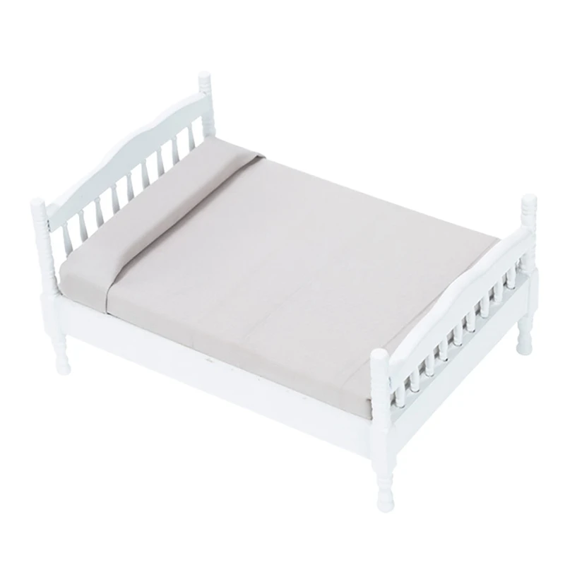 1/12 Dollhouse Mini Double Bed Home Bedroom Furniture Model Doll House Decor Accessories
1/12 Dollhouse Mini Double Bed Home Bedroom Furniture Model Doll House Decor Accessories