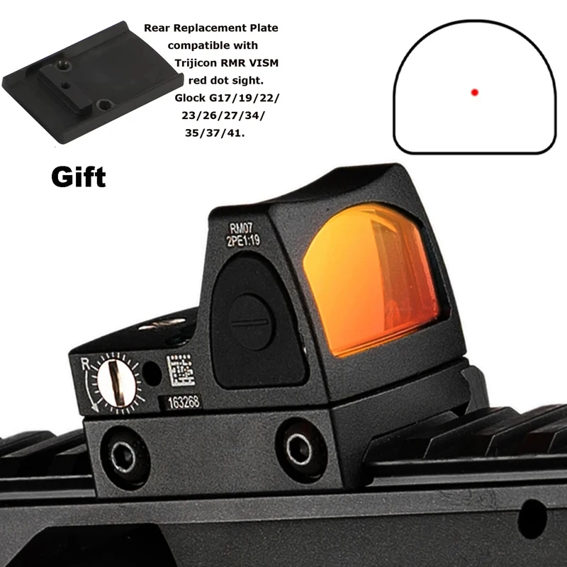

Mini RMR Red Dot Sight Collimator Holographic Reflex Sights Glock Pistol Rifle Scope Fit 20mm Weaver Rail For Airsoft Hunting