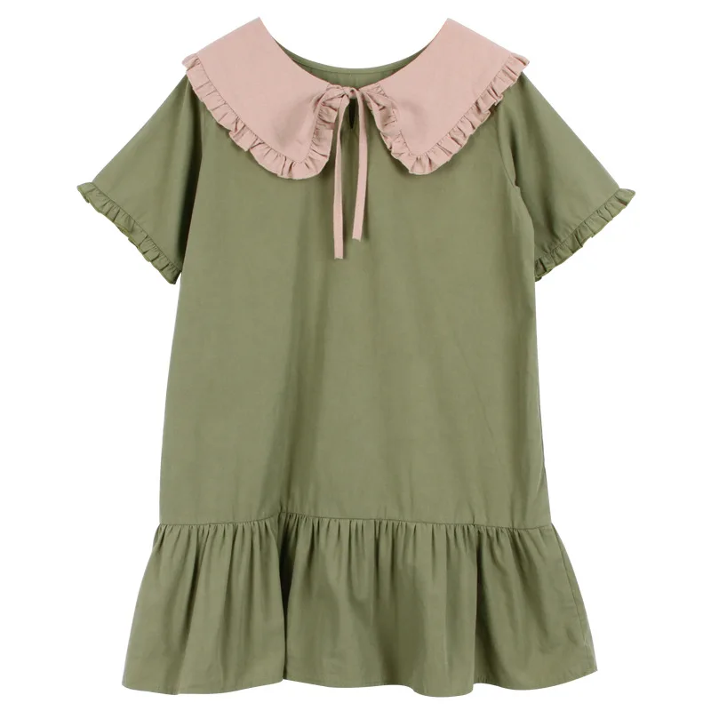 Brand New 2021 Summer Military Green Peter Pan Collar Bow Kids Dress for Girls Baby Toddler Cotton Dress Casual Ruffles,#5289
Brand New 2021 Summer Military Green Peter Pan Collar Bow Kids Dress for Girls Baby Toddler Cotton Dress Casual Ruffles,#5289