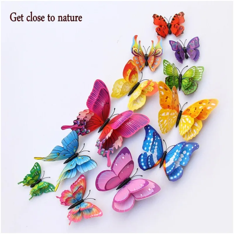 3D Butterfly Wall Stickers Mixed Color Double Layer Butterfly DIY Art Home Decor Wedding Stereo Butterflies Fridge Decals party
3D Butterfly Wall Stickers Mixed Color Double Layer Butterfly DIY Art Home Decor Wedding Stereo Butterflies Fridge Decals party