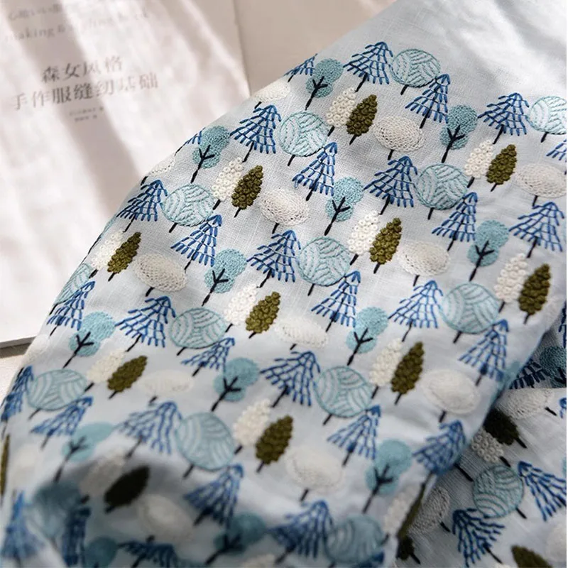 New Japanese Ins Style Embroidered Cotton Linen Fabric DIY Tablecloth Sofa Pillow Curtains By the meter 
New Japanese Ins Style Embroidered Cotton Linen Fabric DIY Tablecloth Sofa Pillow Curtains By the meter