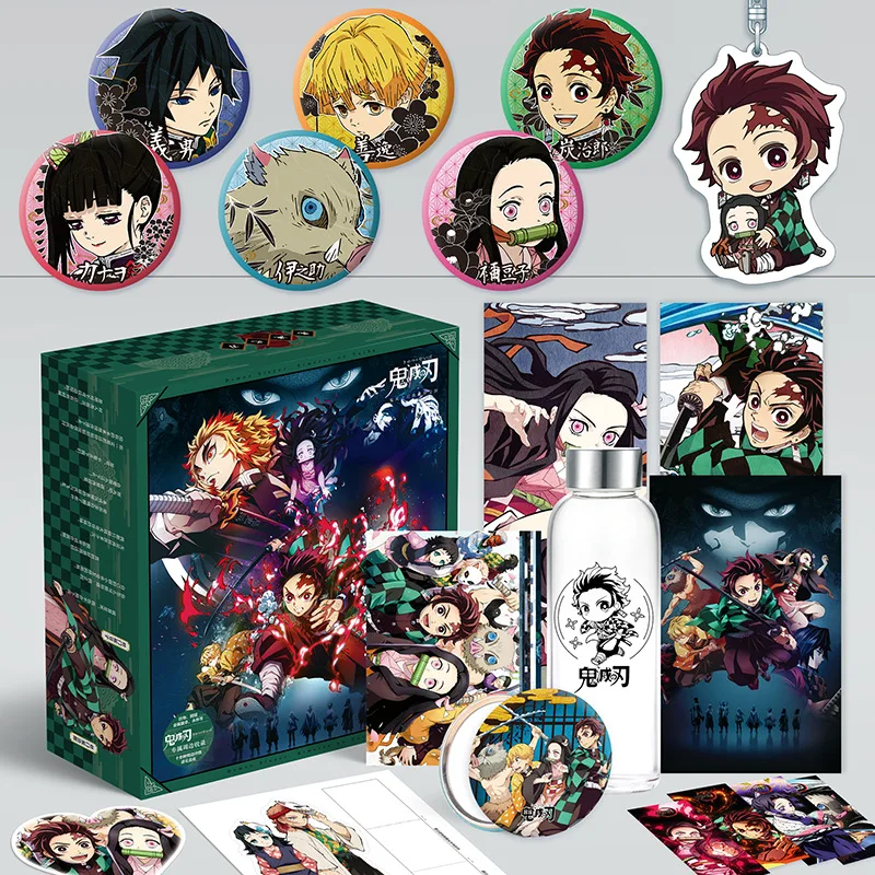 Anime Demon Slayer Gift Kimetsu Game Gift Box Toys Keychain Badge Pins Postcard Water Cup Bookmark Mirror Poster Fridge Stickers 
Anime Demon Slayer Gift Kimetsu Game Gift Box Toys Keychain Badge Pins Postcard Water Cup Bookmark Mirror Poster Fridge Stickers