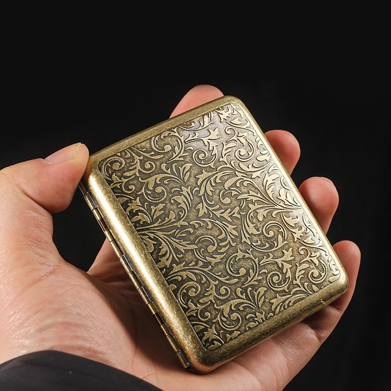 New 1pcs Ancientte pure copper chnology stainless steel personality metal cigarette box Cigarette Case Holder Men's Gadgets
New 1pcs Ancientte pure copper chnology stainless steel personality metal cigarette box Cigarette Case Holder Men's Gadgets