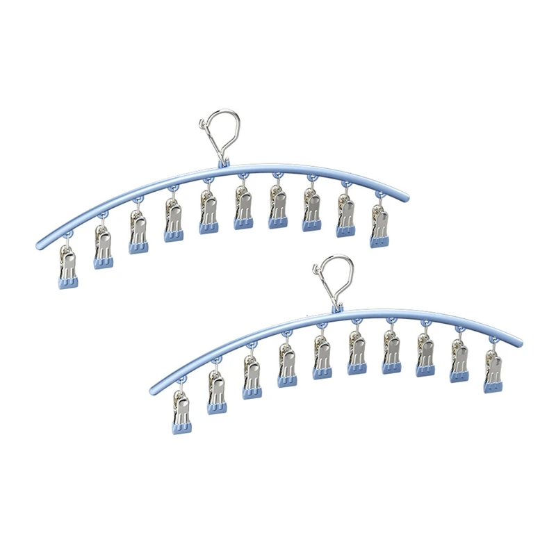 2 PCS Organizer For Closet, Metal Yoga Pants Hanger With 10 Clips Hold Hangers Hanging Closet Organizer Easy To Use Blue
2 PCS Organizer For Closet, Metal Yoga Pants Hanger With 10 Clips Hold Hangers Hanging Closet Organizer Easy To Use Blue
