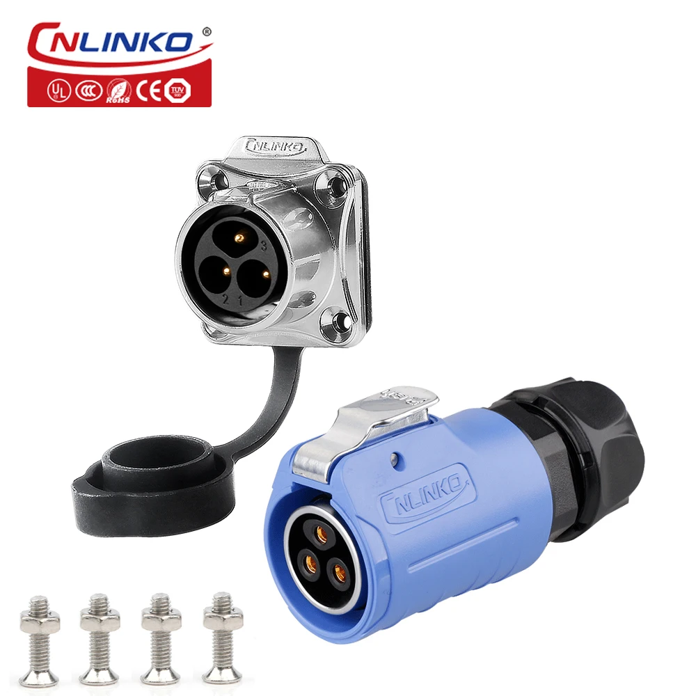 Cnlinko LP20 Waterproof Power Connector Electrical 3 Pin Soldering Quick Lock Automotive LED Screen Display IP67 Connector
Cnlinko LP20 Waterproof Power Connector Electrical 3 Pin Soldering Quick Lock Automotive LED Screen Display IP67 Connector